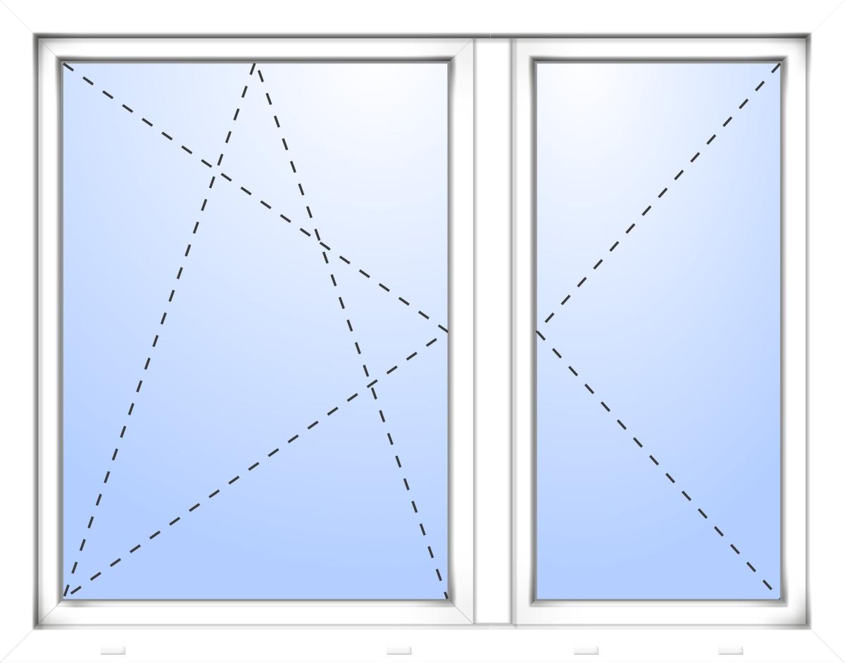Doppelfenster asymmetrisch SVEN 3-fach Verglasung